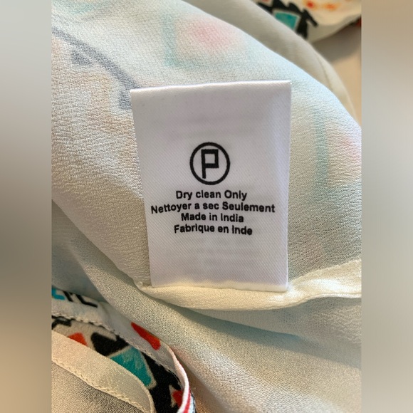 Rococo Sand Boho Embroidered Colorful 100% Silk Blouse size M - Picture 8 of 9